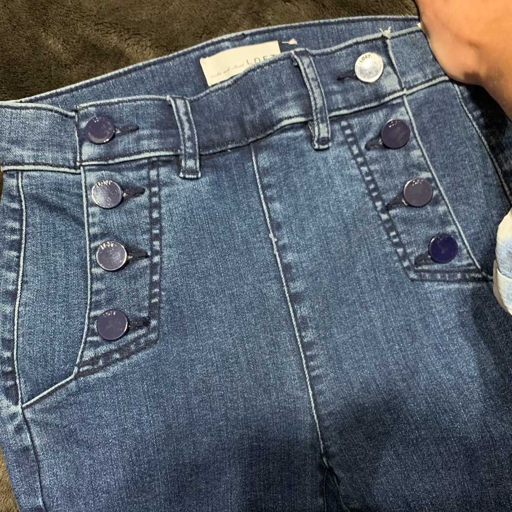 LOFT sailor skinny jeans size 24/00 - Picture 4 of 6